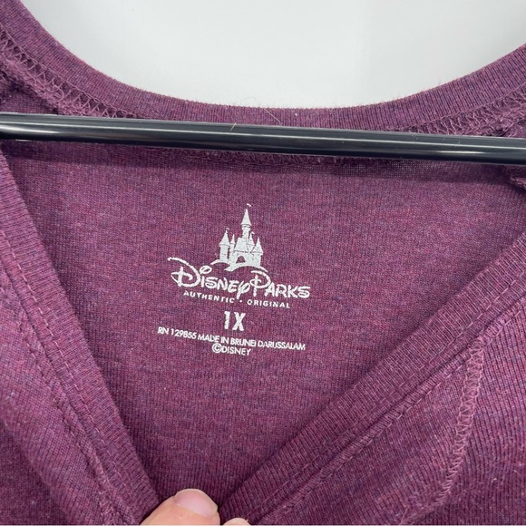Disney Purple Rhinestones Mickey and Minnie Mouse Dancing Cartoon Sweatshirt - Picture 5 of 9